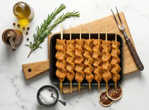 ماعون كباب زعفران 6 سيخ
